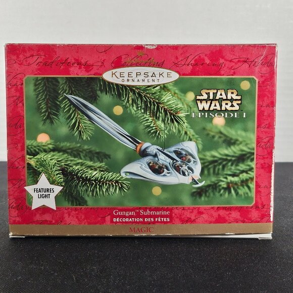 2000 Hallmark Star Wars Episode 1 Gungan Submarine Ornament Original Box - Picture 6 of 12